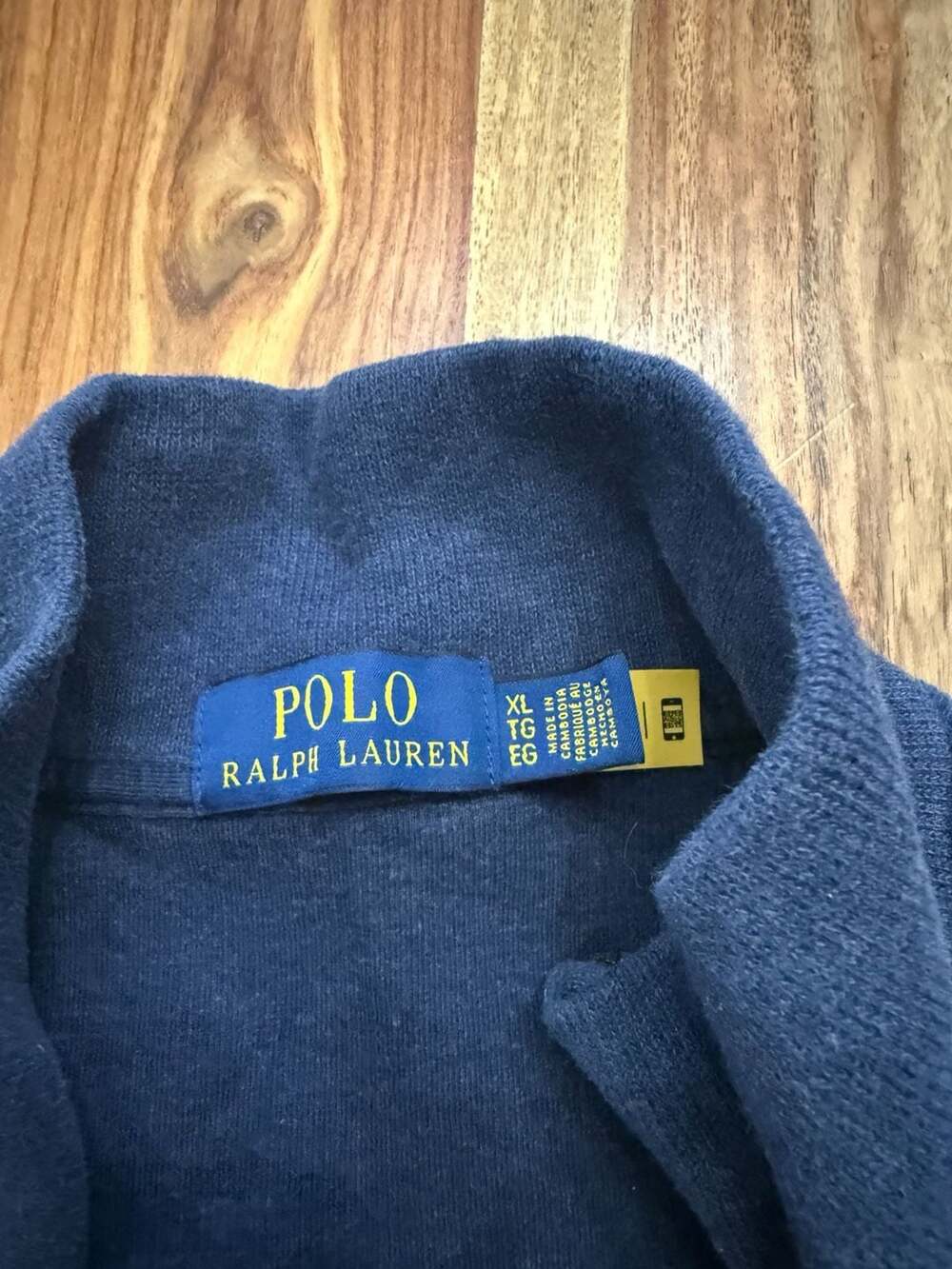 Polo Ralph Lauren Men's XL Navy Blue Quarter-Zip Pullover Sweater - Picture 4 of 4